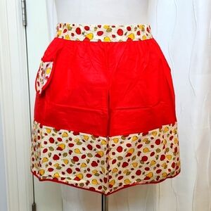 Vintage Fruit Theme Half Apron